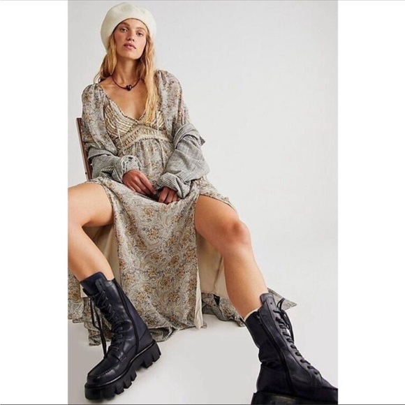 Free People Your A Jewel Print Maxi Dress - Picture 1 of 8